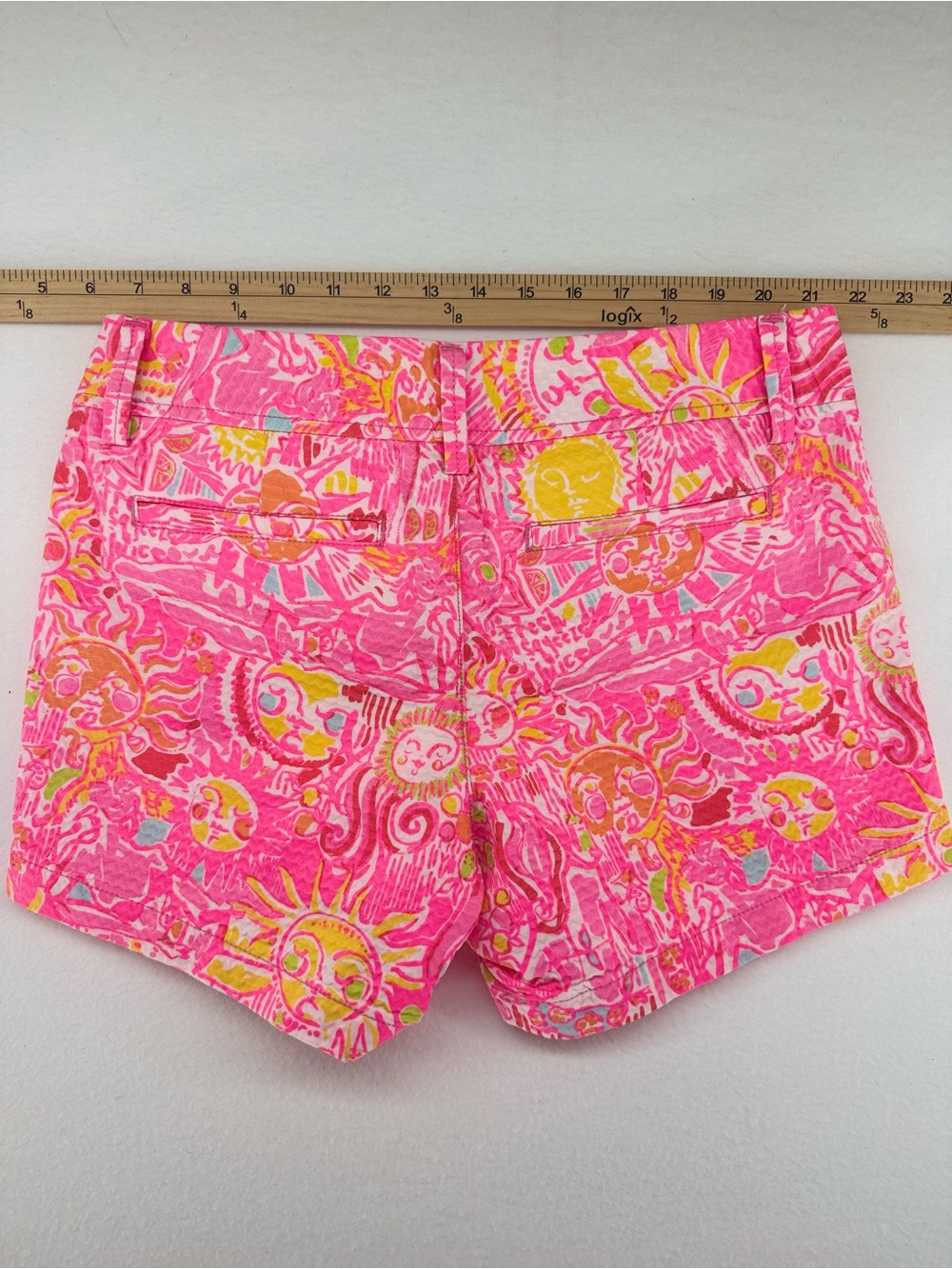 Lilly Pulitzer Callahan Shorts Pink Yellow Sun Print Size 4 preppy tropical - Picture 6 of 6